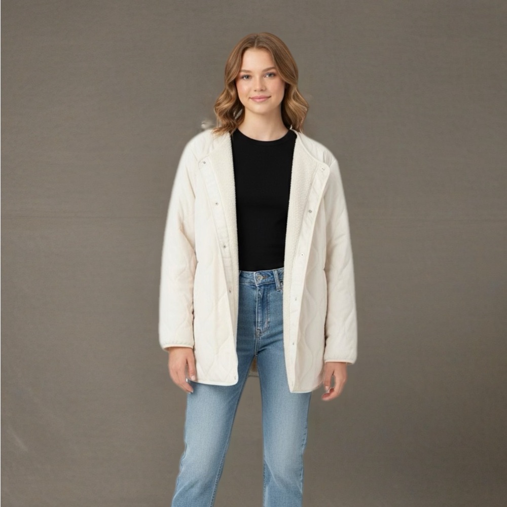 KOOLABURRA‎ BY UGG WOMEN WHITE QUILTED REVERSIBLE SHERPA JACKET WINTER SZ XXL